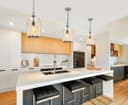Chrome Vintage Ceiling Pendant Light Glass Lamp Shade Bell Chain Lantern H3070