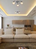 Modern Chrome 3 Way Ceiling Glass Shades Flush Mounted Crystal H3062