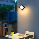 12W Outdoor Modern Square Black LED Wall Light Opal Diffuser 3000K ZLC363B
