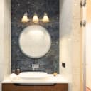 Modern 3 Bathroom Wall Light Chrome IP44 Frosted Glass H3084 With G9 LED 5w Warm White