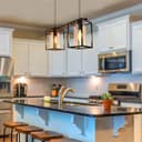Modern Rectangular Ceiling Lantern Pendant Light Black Frame Clear Glass 2 Light H3052