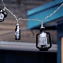 Outdoor or Indoor Mini Lantern 20 LED String Lights IP44 Mains Powered 6000K LANSL02