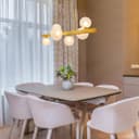 Modern Ceiling Golden Cluster Pendant Light Bar Globe Frosted Glass Lamp Shades H3089 With G9 LED