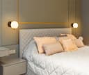 Indoor Brass Opal Globe Frosted Glass Wall Light H3138