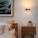 9w LED Wall Light Brushed Chrome Opal Diffuser Warm White 3000K H3050