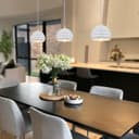 Ceramic Ceiling Pendant Light White Paintable Gypsum Twist Pattern