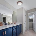 Flush Fitting Copper Ceiling Light Frosted Glass Dome Shade Metal Surround IP44 H3112