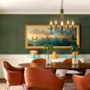 Vintage 5 Lights Antique Brass Ceiling Pendant Light Candle Lantern Chandelier K434