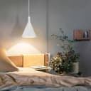 Ceramic Ceiling Pendant Light White Gypsum Lamp Shade