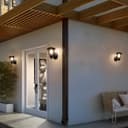 Outdoor Upward Wall Light Black Lantern Clear Diffuser IP44 ZLC380