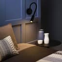 3W LED Adjustable Black Wall Mounted Reading Light with Flexible Arm Warm White 3000K BW03