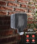 Single 13A 1-Gang Weatherproof Outdoor Switched Socket IP66 Rated