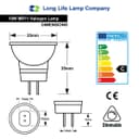 5 X MR11 10w Halogen Light Bulbs Lamp 12v