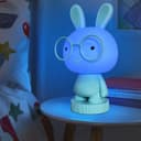 Blue Bunny LED Childrens Table Lamp RGB Colour Changing USB Rechargeable Bedside Light BU01BL