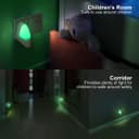 Automatic Green LED Night Light Plug In Energy Saving Dusk 2 Dawn 