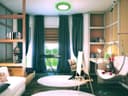 18w Round LED Ceiling Light Panel Cool White with 6w RGB Colour Changing Ambient Ring Remote Controlled