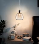 Modern Mini Globe Clear Glass Pendant Light M0185