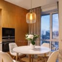Modern Vintage Glass Gold Pendant Light M0203