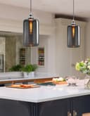 Modern Glass Smokey Grey Pendant Light M0208