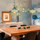 Retro Vintage Blue Glass Ceiling Pendant Light M0216