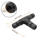 Waterproof IP68 Tee Quick Connector 3P Terminal QCT1