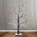 LED Indoor Christmas Brown Tree Snow Effect Miniature 60cm Mains and Battery Operated TREE04
