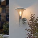 Brushed Stainless Steel Wall Light With Movement Sensor IP44 ZLC012 