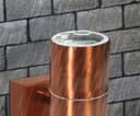 PIR Double Outdoor Wall Light Copper Finish with Movement Sensor IP44 ZLC342CSEN