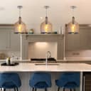 Modern Clear Transparent Glass Ceiling Pendant Shade Bell Bubble Effect H3022