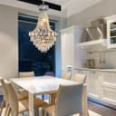 Ceiling Chandelier 6 Lamp Crystal Chrome Pendant Light H3034