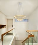 LED Modern Round Ceiling Chandelier Double Ring Warm White H3042