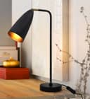Modern Black Metal Table Lamp Adjustable Scone Shade Brass Joint H3019