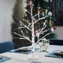 LED Indoor Christmas Tree White 60cm 6000k Light Dual Mains and Battery Operated TREE02