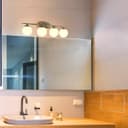 Modern Indoor 4 Frosted Glass Globe Scone Chrome Wall Light H3081 With LED G9 Warm White