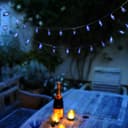 Outdoor Or Indoor Mini Lantern 20 LED String Lights IP44 Mains Powered Blue LANSL03