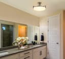 Industrial Brush Chrome Round Ceiling Light Semi Flush Mount Opal H3092