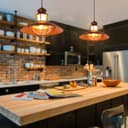 Industrial Ceiling Rustic Pendant Light Caged Lamp Shade Nautical Lantern H3076