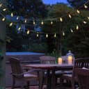 Outdoor or Indoor Mini Lantern 20 LED String Lights IP44 Mains Powered 2500K LANSL01