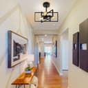 Modern Rectangular Black Ceiling Pendant Light 3 Light Semi Flush H3122