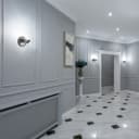 9w LED Wall Light Brushed Chrome Opal Diffuser Cool White 6000K H3038