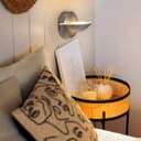 9w LED Wall Light Brushed Chrome Opal Diffuser Warm White 3000K H3050