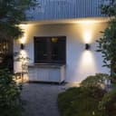 Black Outdoor Double Wall Light Adjustable IP54 External Directional Spot Lamp