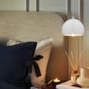 Ceramic Ceiling Pendant Light White Paintable Gypsum Groove Pattern