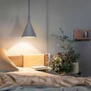 Ceramic Ceiling Pendant Light Grey Gypsum Lamp Shade