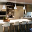 Ceramic Ceiling Pendant Light White Gypsum Lamp Shade