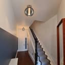 LED Globe Smoked Grey Glass Ceiling Light Flush Mounted Lamp Shade 9W 3000K K440