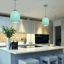  Vintage Ceiling Crackle Blue Mosaic Glass Pendant Light K420