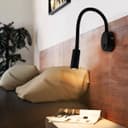 3W LED Adjustable Black Wall Mounted Reading Light with Flexible Arm Warm White 3000K BW03