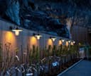 Traditional Outdoor Wall Light Down Lantern Black with Glass Diffuser ZLC087