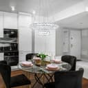 Modern Round Chandelier LED Ring Pendant Ceiling Light Cool White M0171